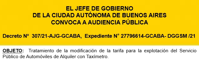 Audiencia publica del 16 de noviembre de 2021 Tratamiento tarifa de taxis