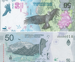 billete 50 pesos argentinos