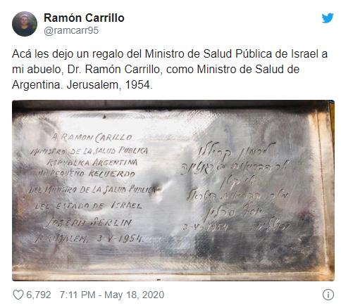 Placa homenaje a Ramon Carrillo