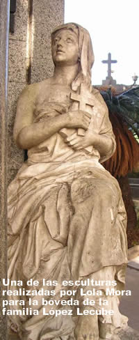 Escultura de Lola Mora en Cementerio Recoleta
